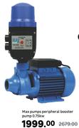 Max Pumps Peripheral Booster Pump 0.75Kw