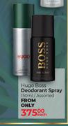 Hugo Boss Deodorant Spray Assorted-150ml Each