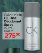 Calvin Klein CK One Deodorant Spray-150ml