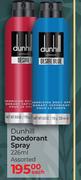 Dunhill Deodorant Spray Assorted-226ml Each