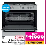 Defy 5 Burner New York Series Gas Cooker DGS902