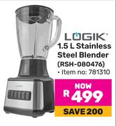 Logik 1.5L Stainless Steel Blender RSH-080476