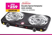 Sunbeam Double Spiral Hotplate SDS-200BB