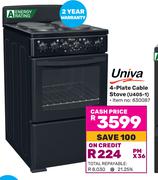 Univa 4 Plate Cable Stove U405-1