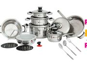 Tissolli 10 Piece Stainless Steel Saphire Cookware Set