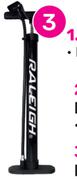 Raleigh Bicycle Workshop Floor Pump-Each