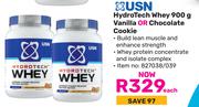 USN Hydro Tech Whey Vanilla Or Chocolate Cookie-900g Each