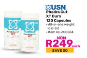 USN Phedra Cut XT Burn 120 Capsules-Each
