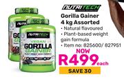 Nutritech Gorilla Gainer Assorted-4kg Each