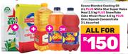 Econo Cooking Oil 2L,White Star Maize Meal 2.5Kg,Snowflake Cake Flour 2.5Kg & Oros Squash 2L-For All