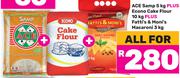 Ace Samp 5Kg, Econo Cake Flour 10Kg & Fatti's & Moni's Macaroni 3kg-For All