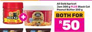 All Gold Apricot Jam 300g Plus Black Cat Peanut Butter 250g-For Both