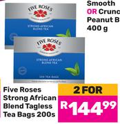 Five Roses Strong African Blend Tagless Teabags-For 2 x 200s Pack
