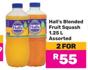 Hall's Bended Fruit Squash Assorted-For 2 x 1.25Ltr
