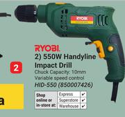 Ryobi 550W Handyline Impact Drill HID-550 (850007426)-Each