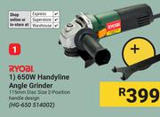 Ryobi 650W Handyline Angle Grinder HG-650 (514002)-Each