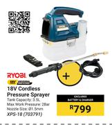 Ryobi 18V Cordless Pressure Sprayer XPS-18 (703791)