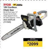 Ryobi 18V Cordless Chain Saw XCS-355PLUS (717309)