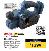 Ryobi 18V Cordless Hand Planer XP-18 (747758)