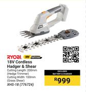 Ryobi 18V Cordless Hadger & Shear XHS-18 (776724)