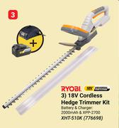 Ryobi 18V Cordless Hedge Trimmer Kit XHT-510K (776698)-Each