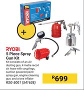 Ryobi 5 Piece Spray Gun Kit RSG-5001 (541638)