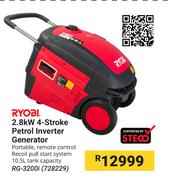 Ryobi 2.8 KW 4 Stroke Petrol Inverter Generator RG-3200i (728229)