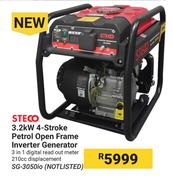 Steco 3.2 Kw 4 Stroke Petrol Open Frame Inverter Generator SG-3050io 