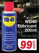 WD40 Lubricant THY44102-200ml Each