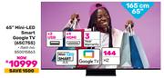 TCL 65" (165cm) Mini LED Smart Google TV 65C755