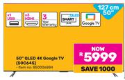 TCL 50" (127cm) QLED 4K Google TV 50C645