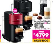Nespresso Vertuo Nest Bundle Matte Black Or Red 90009300/90009310-Per Bundle