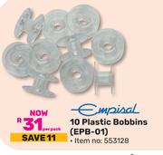 Empisal 10 Plastic Bobbins EPB-01-Per Pack
