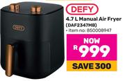 Defy 4.7L Manual Air Fryer DAF2347MB
