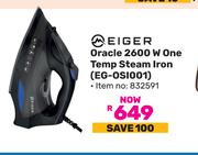 Eiger Oracle 2600W One Temp Steam Iron EG-OSI001