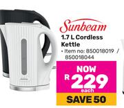 Sunbeam 1.7L Cordless Kettle-Each