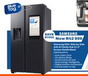 Samsung 594L Side By Side With AI Family Hub 21.5" Screen Gentle Black RS90F64A2FFA