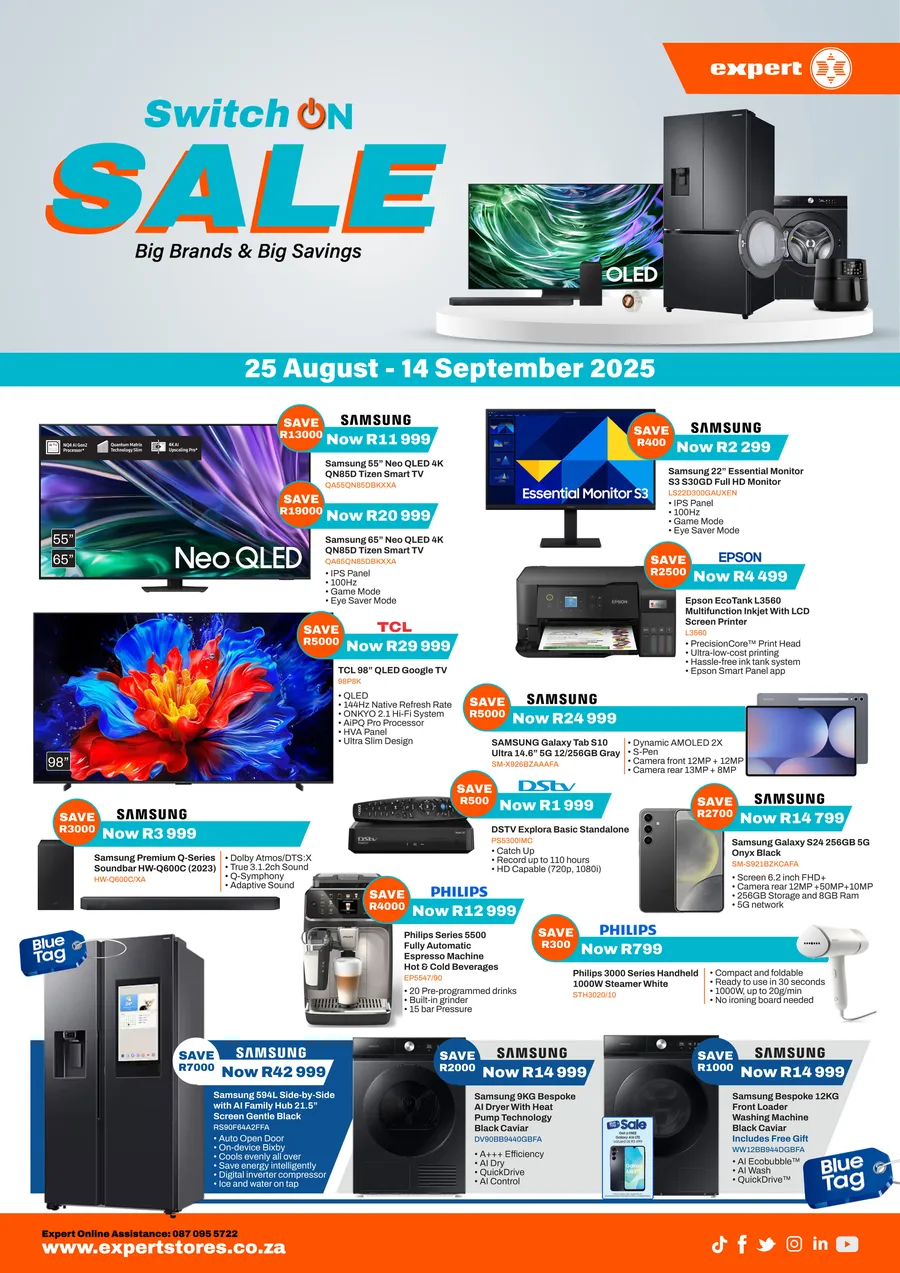 Expert Stores : Switch On Sale (25 August - 14 September 2025)