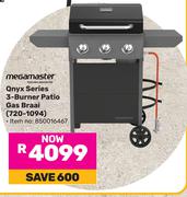 Megamaster Onyx Series 3 Burner Patio Gas Braai 720-1094