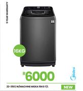 Midea 16Kg T/L Washing Machine 22-350