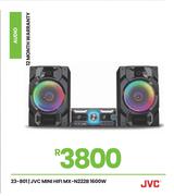JVC 1600W Mini HiFi MX-N222B 23-801