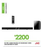 JVC Home Theatre Sound Bar + Wireless Sub 100W TH-N239 23-799