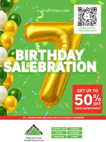 Leroy Merlin : 7th Birthday Salebration (05 September - 28 September 2025)