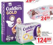 Cuddlers Gold Disposable Diapers Or Nappy Pants Assorted Sizes-Per Pack