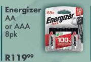 Energizer AA Or AAA 8 Pack