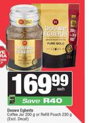 Douwe Egberts Coffee Jar 200g Or Refill Pouch 230g-Each