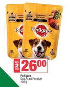 Pedigree Dog Food Pouches-For 2 x 100g