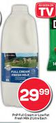 Pnp Full Cream Or Low Fat Fresh Milk-2Ltr Each