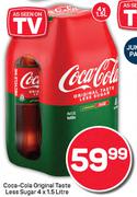 Coca Cola Original Taste Less Sugar-4 x 1.5L