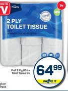 PnP 2 Ply White Toilet Tissue-9s